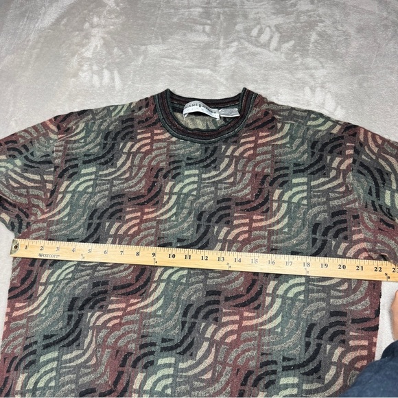 Vintage Men’s Jhane Barnes Menswear Wool Blend Geometric Grandpa Sweater Medium - Picture 11 of 16